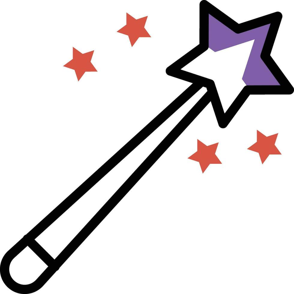 magic wand vector illustration on a background.Premium quality symbols.vector icons for concept and graphic design.