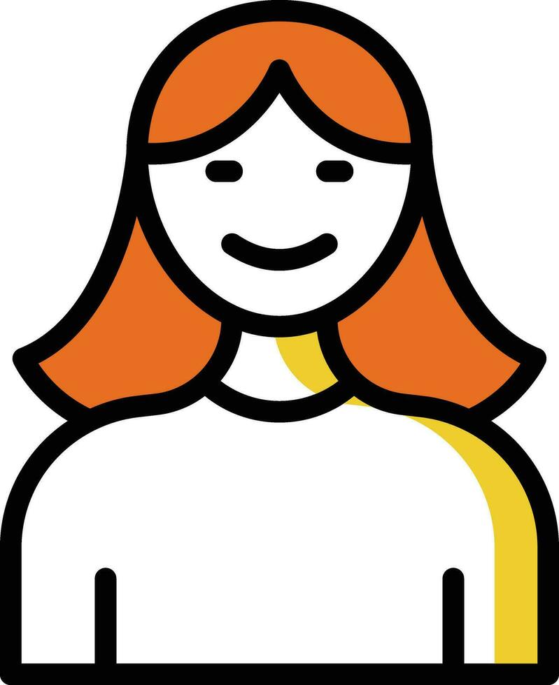 ilustración vectorial femenina sobre un fondo. símbolos de calidad premium. iconos vectoriales para concepto y diseño gráfico. vector