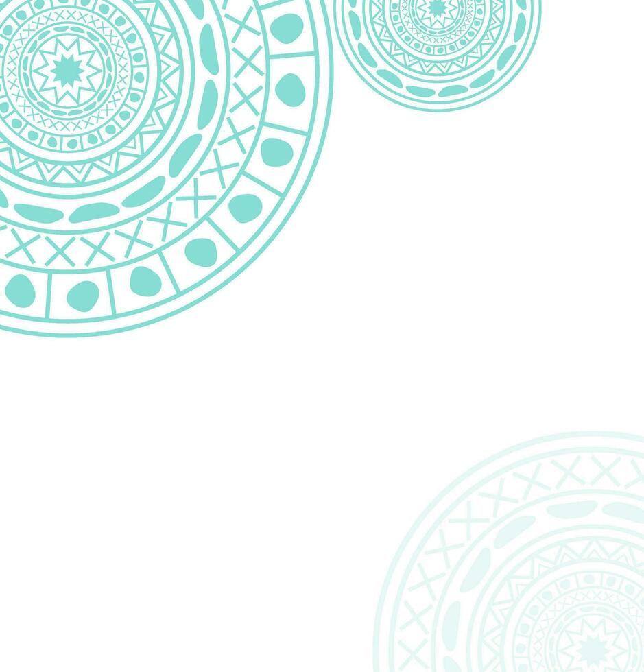 Blue floral mandala decorated background. vector