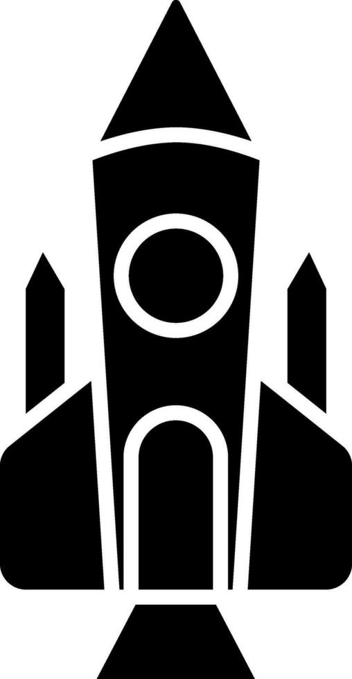 Isolated Rocket Icon In Black and White Color. vector