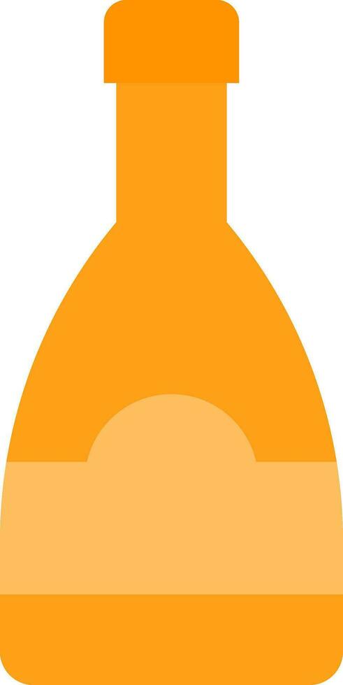 Illustration of Alcohol Bottle Icon in Yellow Color. vector