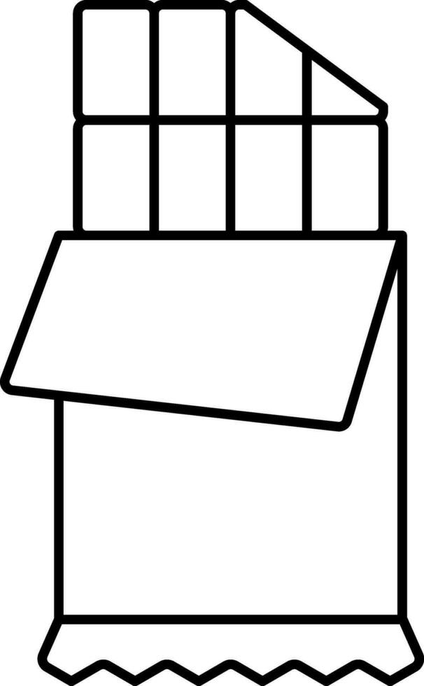 Flat Style Chocolate Icon in Line Art. vector