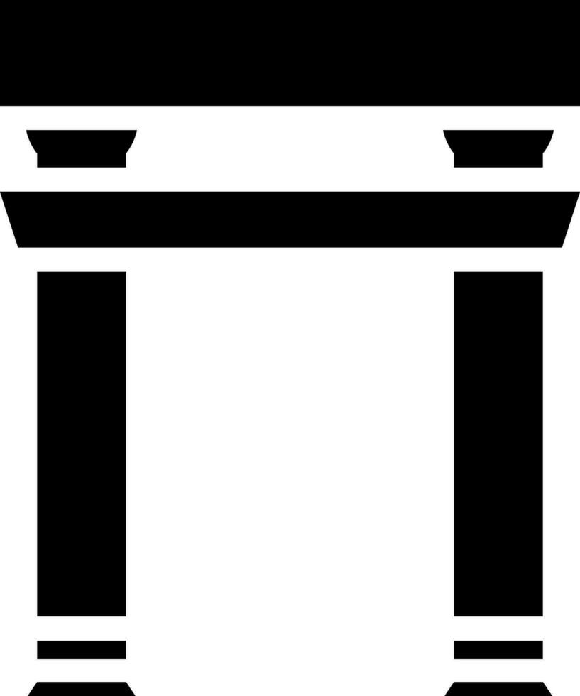 Illustration of torii gate glyph icon. vector