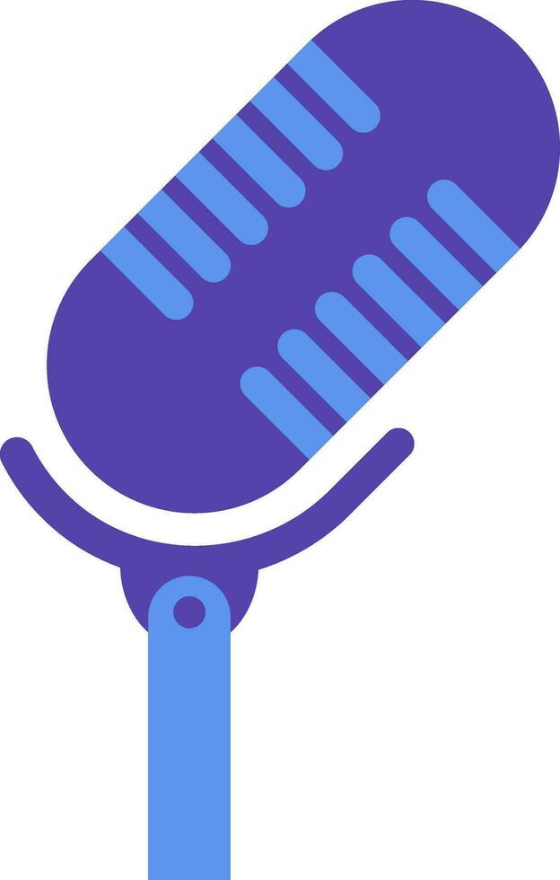 Microphone icon with stand in isolated. vector