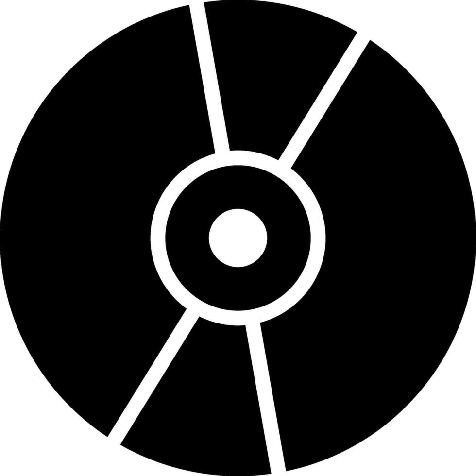 negro y blanco ilustración de discos compactos o DVD icono. vector