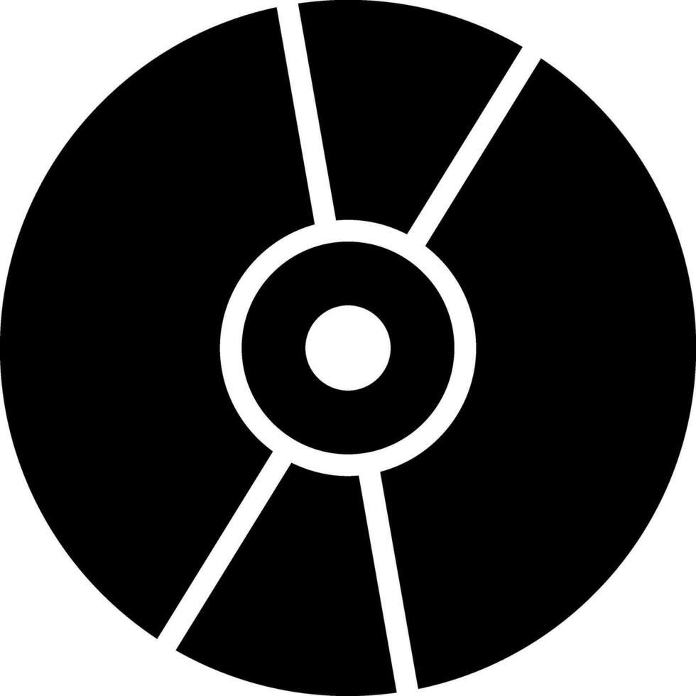 Black and White illustration of CD or DVD icon. vector