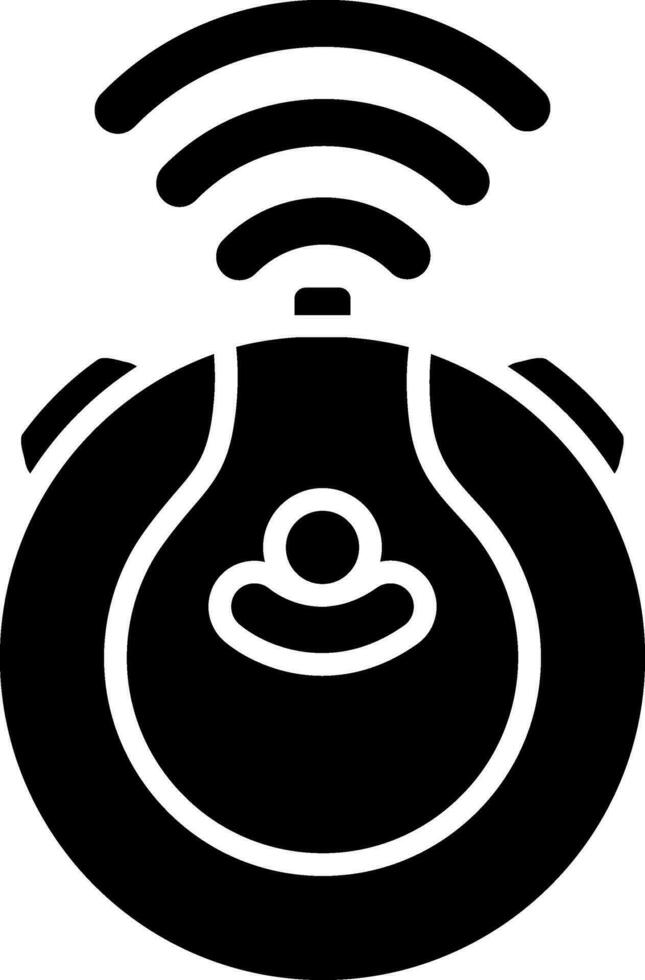 Black and White illustration of remote vacuum cleaner icon. vector