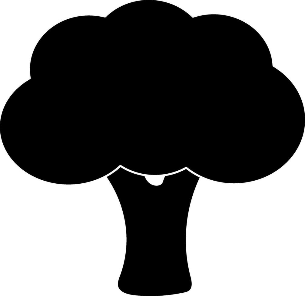 Illustration of tree icon for ecology concept with black. vector