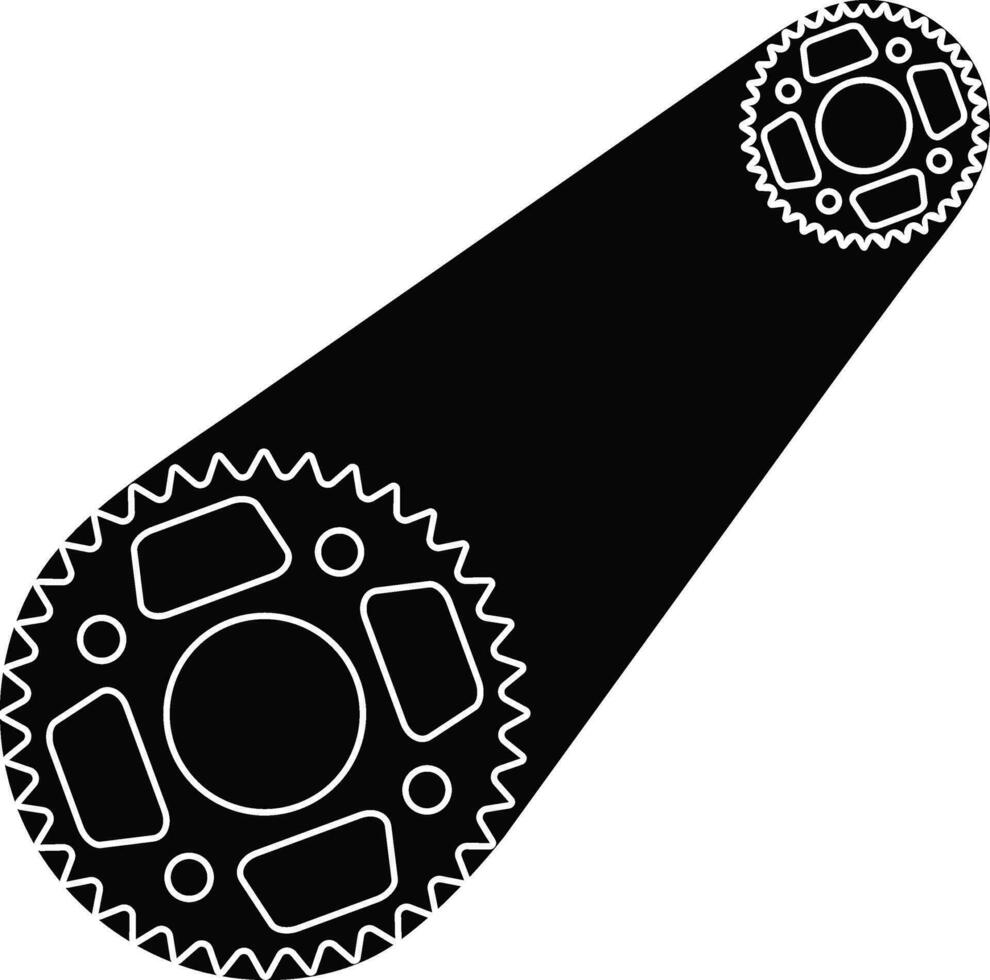 Black automotive belt. vector