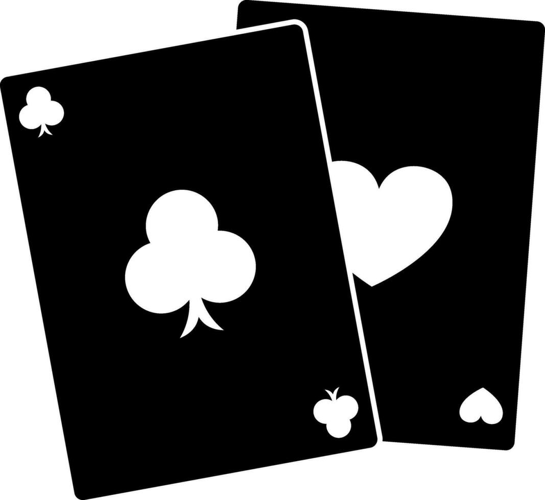 Illustration of playing card glyph icon. vector