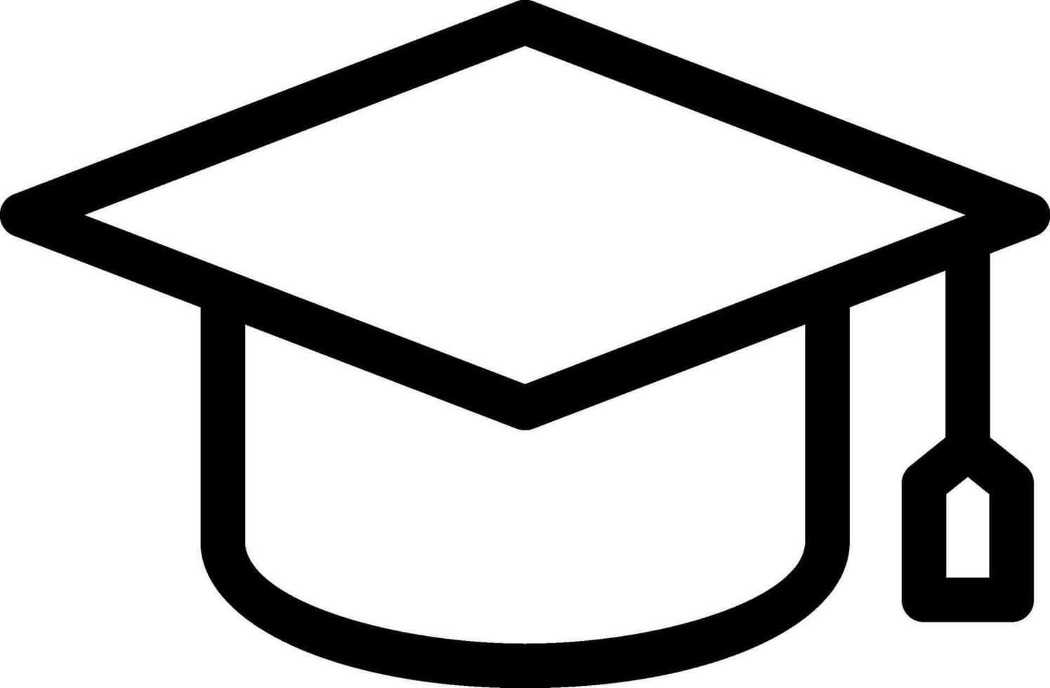 Graduation Cap or Mortarboard Icon in Flat Style. vector