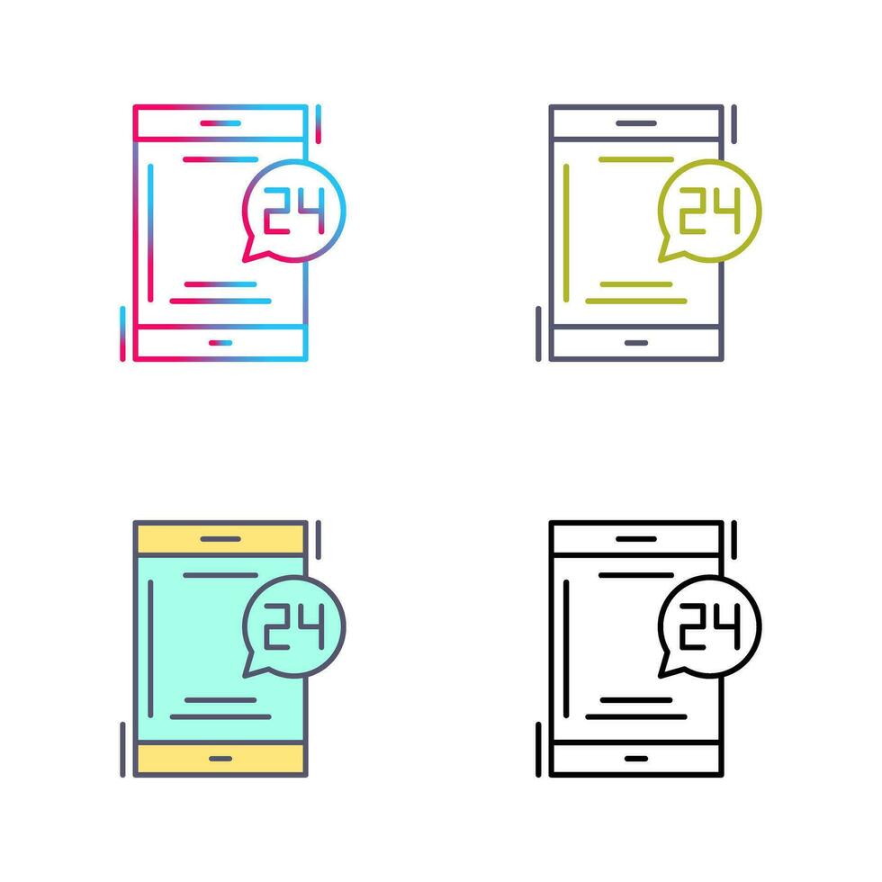 24 Hours Vector Icon