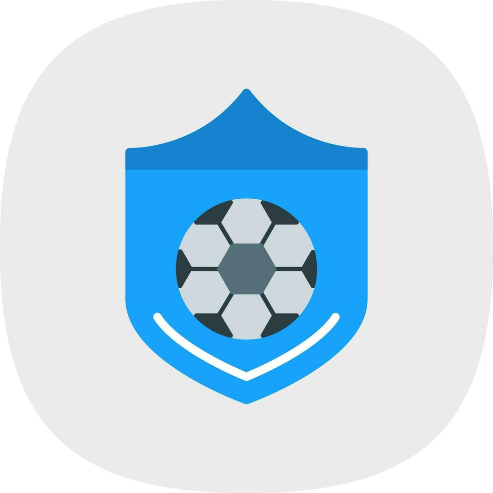 Soccer ball on a shield Vector Icon Design