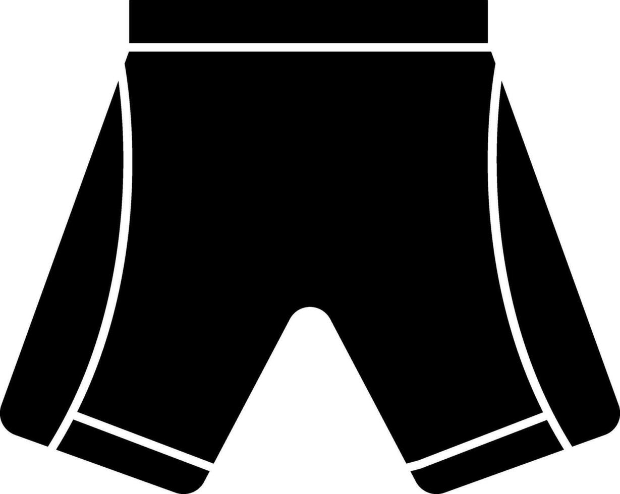 black and white illustration of short pant icon. vector