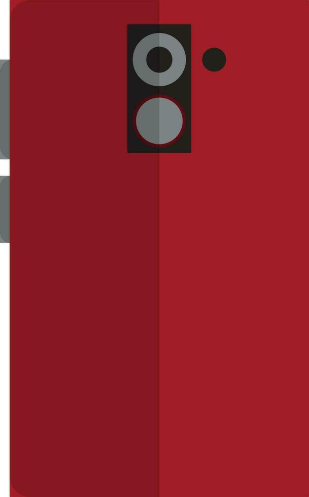 aislado rojo y gris cámara teléfono inteligente vector