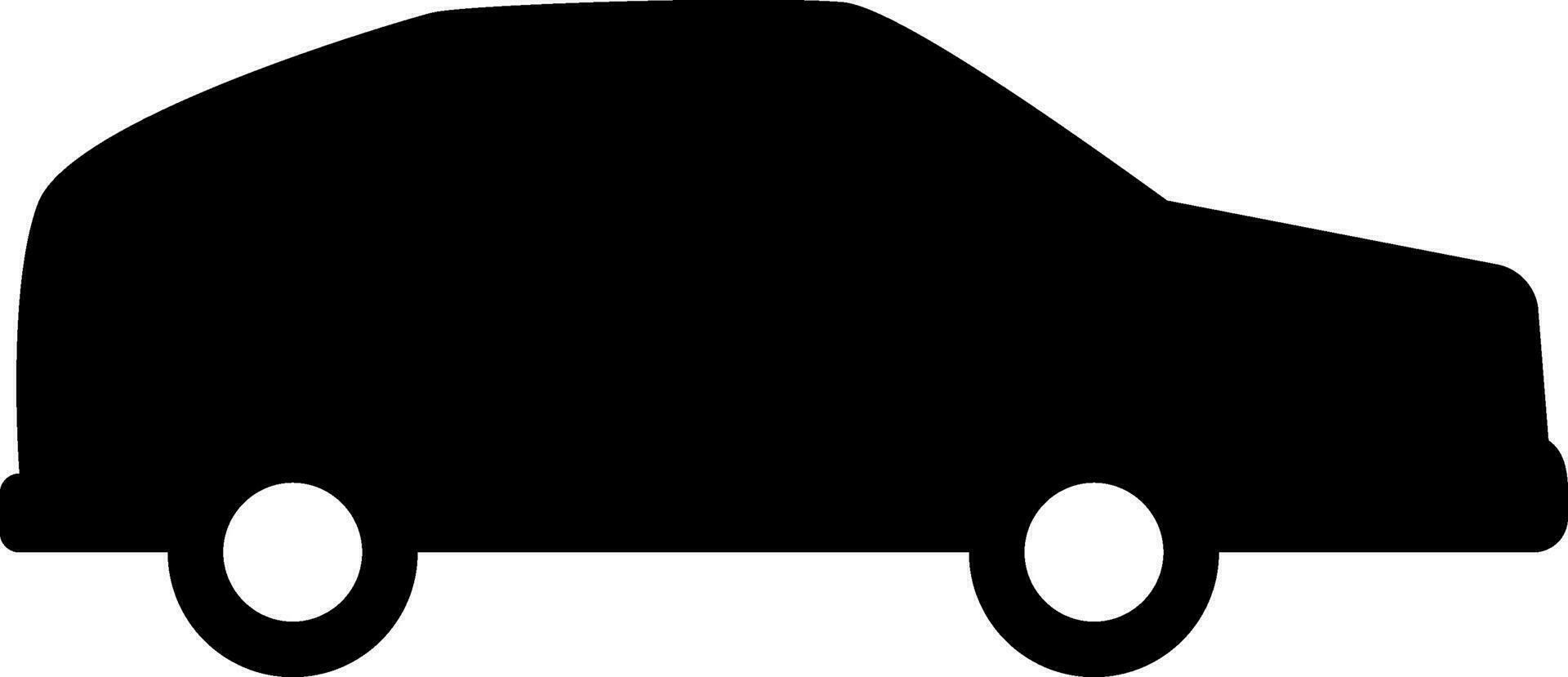 Isolated flat icon of car. black and white color. vector