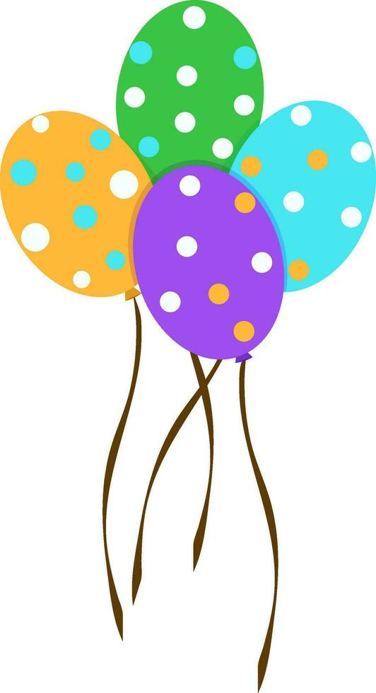 Illustration of colorful balloons. vector