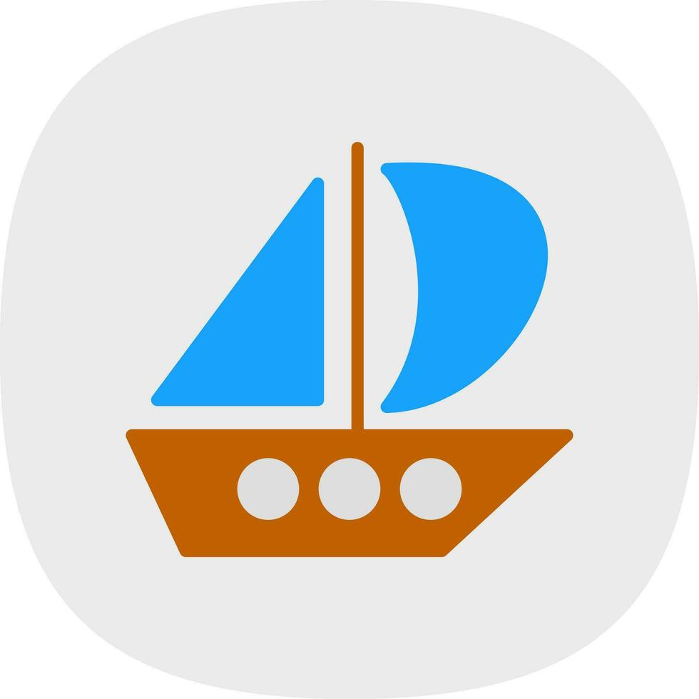 Catamaran Vector Icon Design