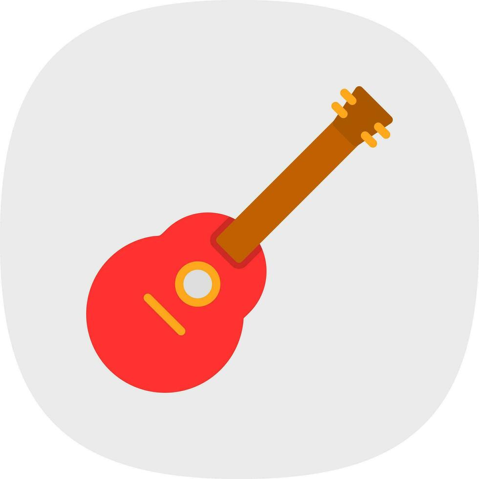 Acoustic guitar Vector Icon Design