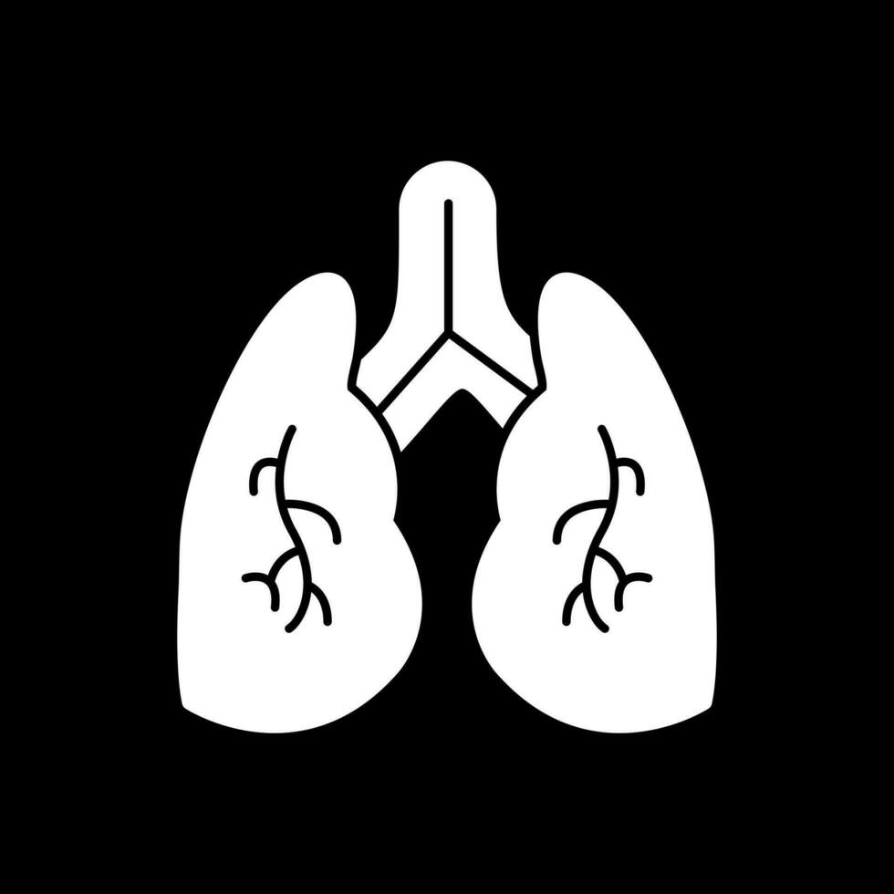 diseño de icono de vector de pulmones