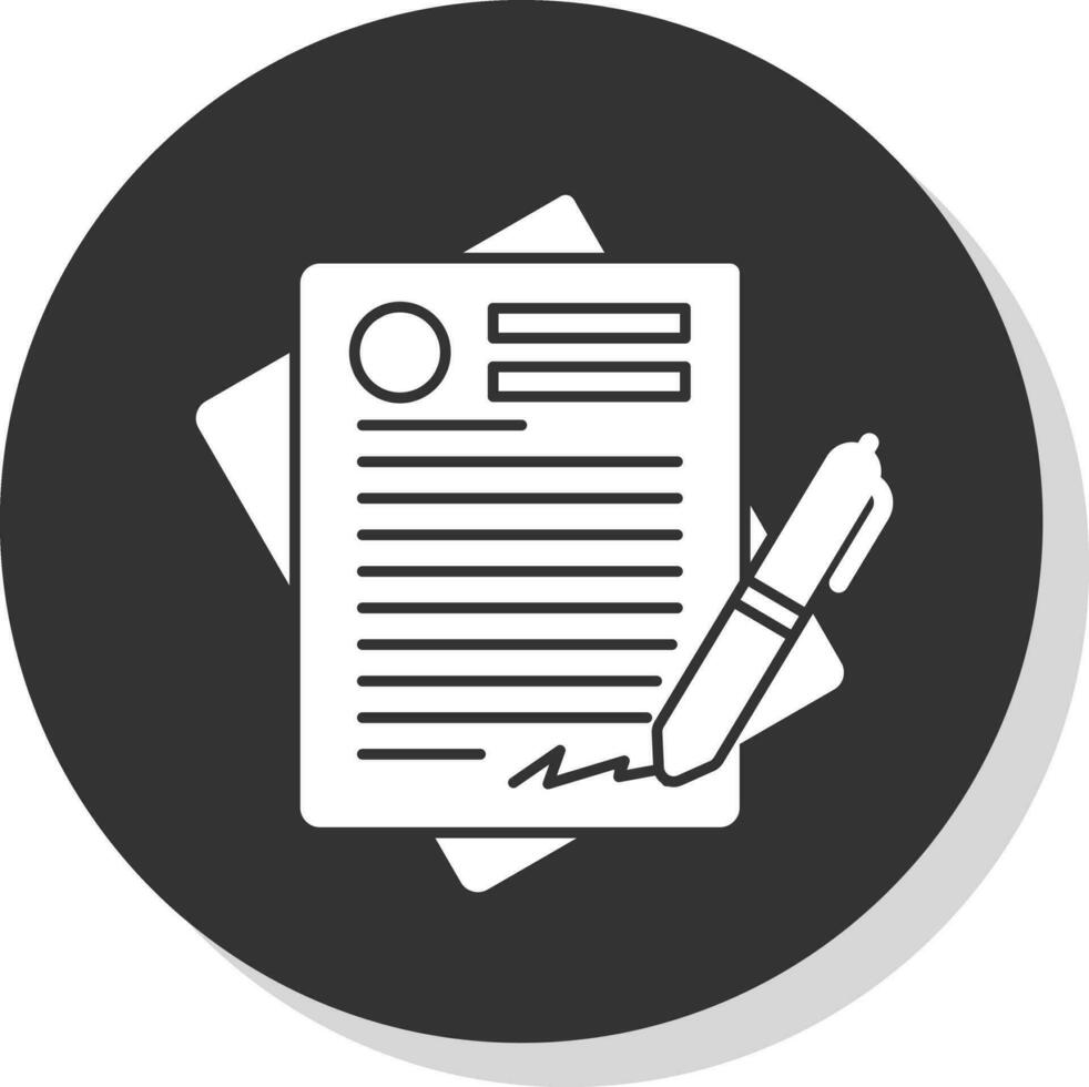 diseño de icono de vector de contrato