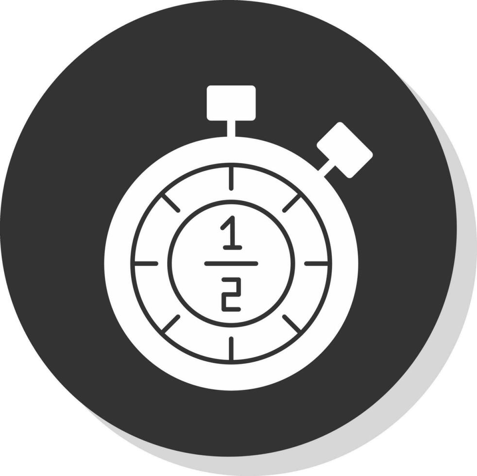 diseño de icono de vector de medio tiempo