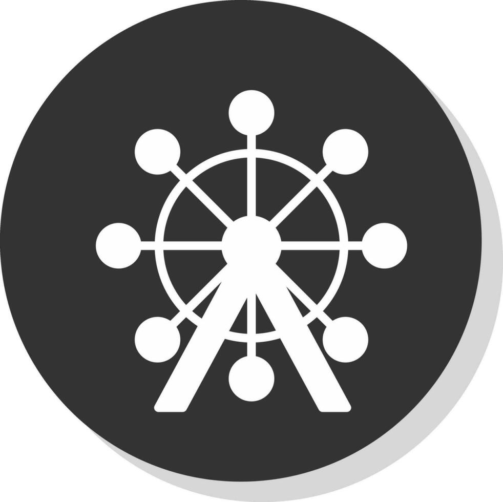 Ferris wheel Vector Icon Design