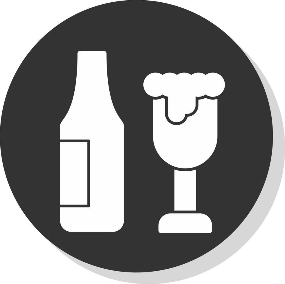 medio litro de cerveza vector icono diseño