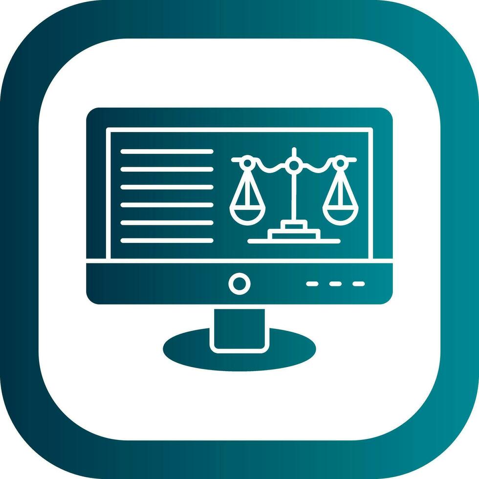 Online court Vector Icon Design