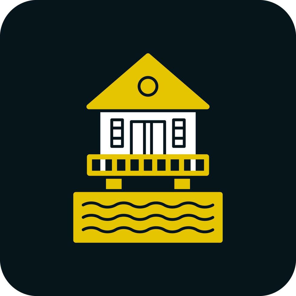 Beach hut Vector Icon Design