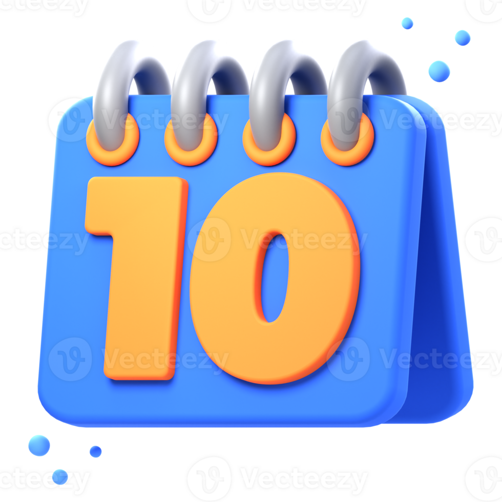 3D calendar renders graphics of stylish and practical calendar designs. Perfect for staying organized, planning events, and managing your schedule. png