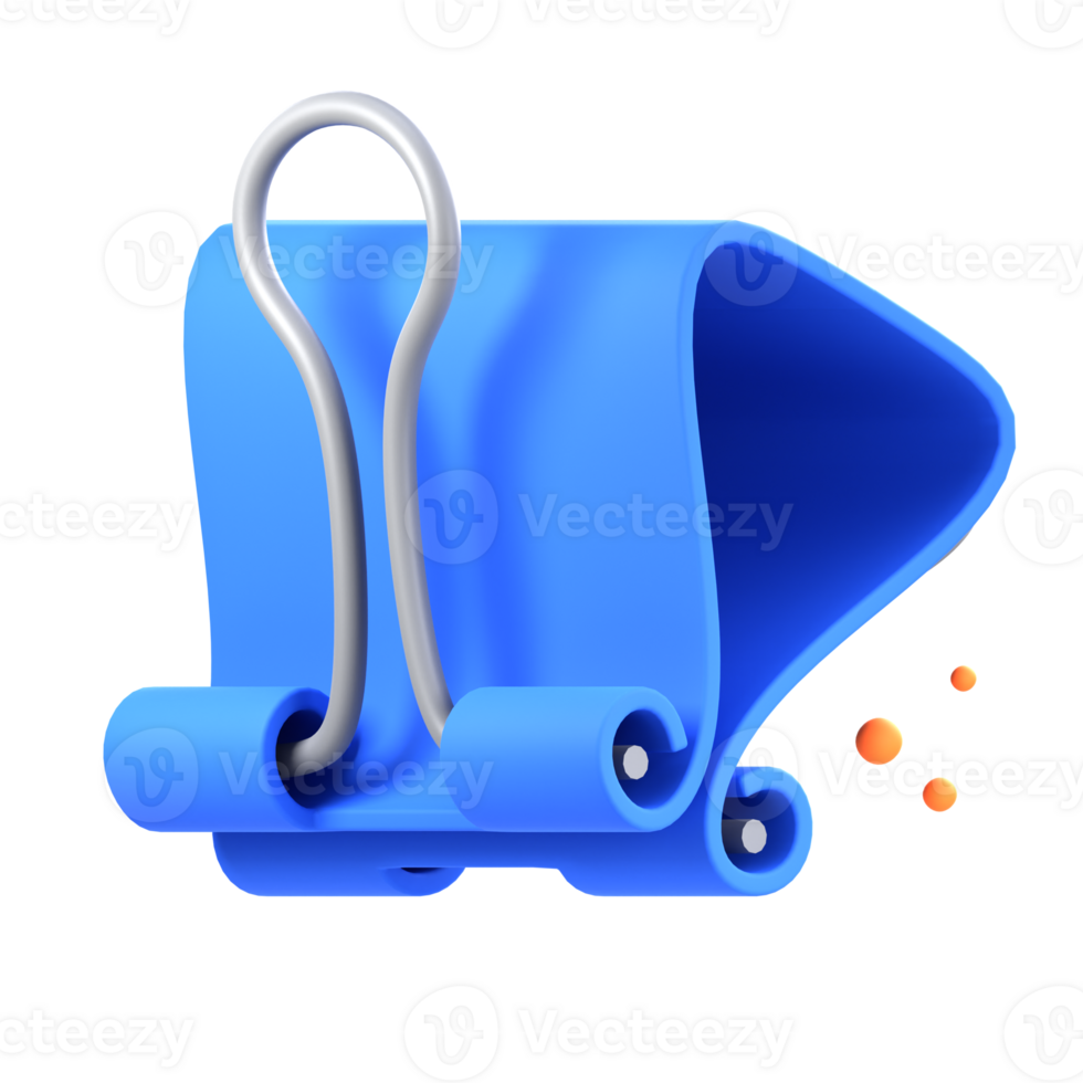 3D paper clip illustrations render of versatile and functional paper clip icon designs. Perfect for organizing and securing your documents, papers, and files. png