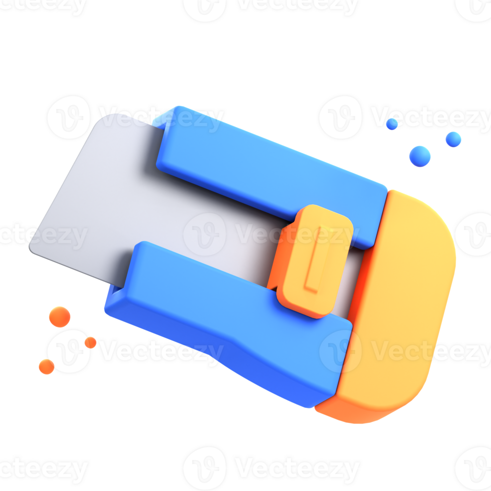 3D cutter illustrations render versatile cute cutter icon designs. Perfect for precise and effortless cutting of various materials. png