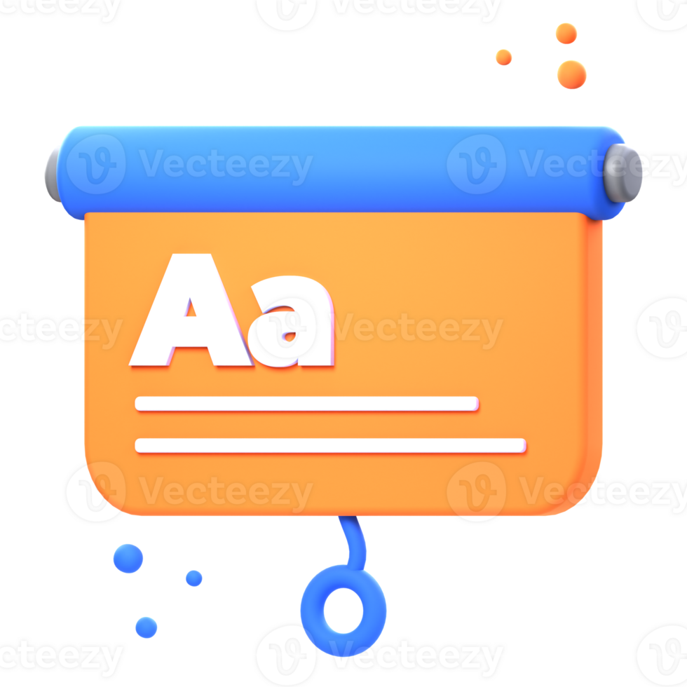 3D presentation board illustrations render of sleek and functional presentation board icon designs. Perfect for showcasing your ideas, projects, and presentations. png