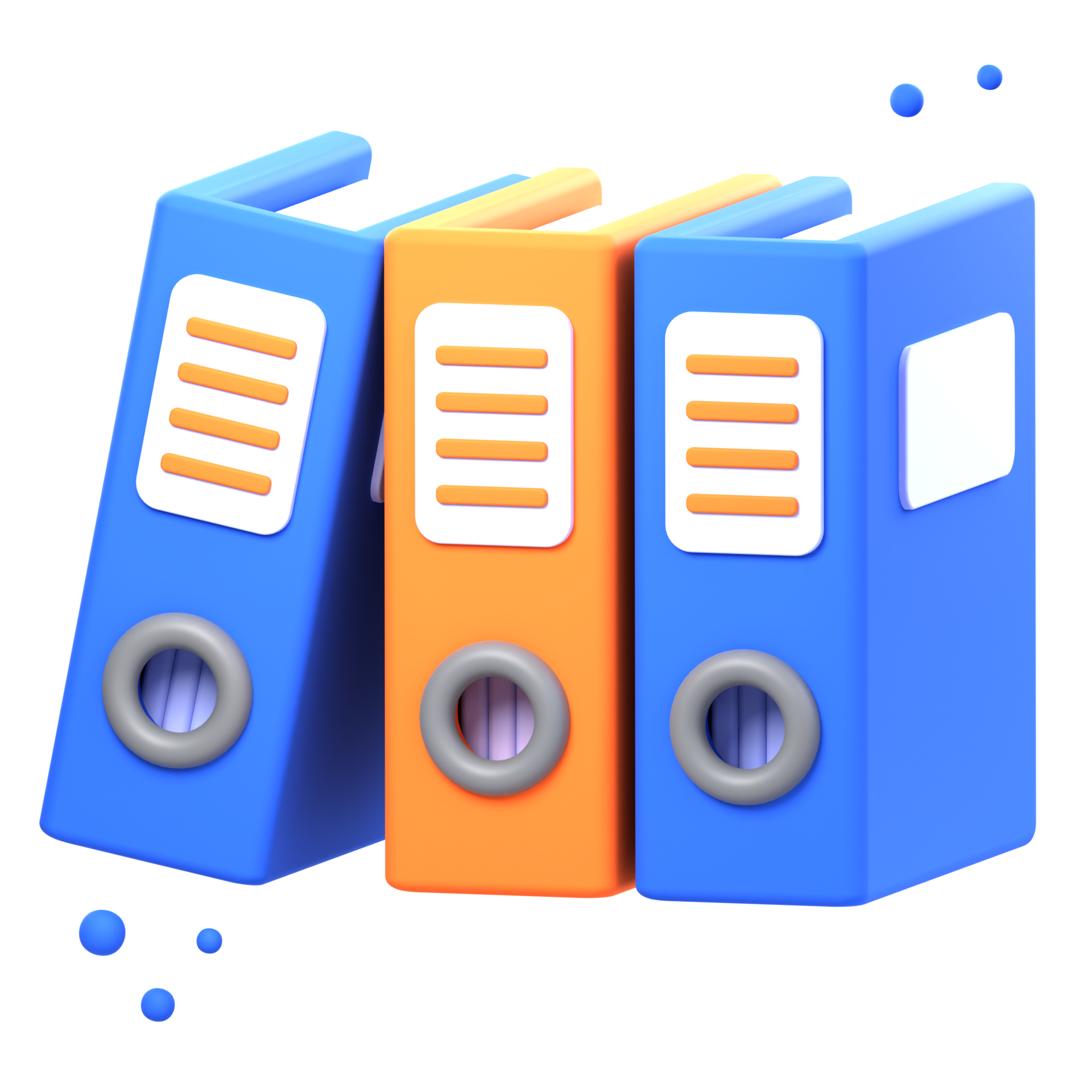 3D binders render graphics of stylish and functional binder designs