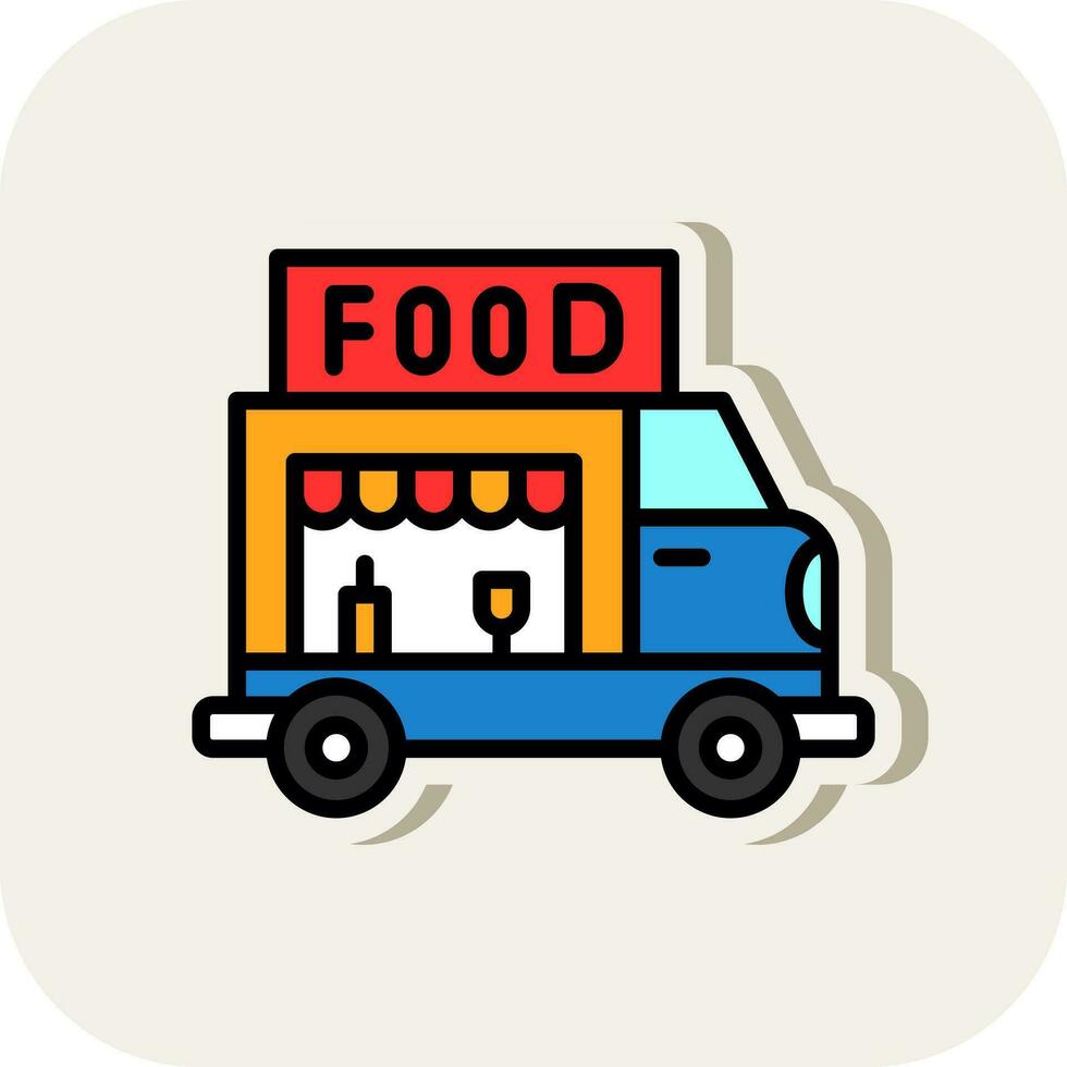 Food Truck Vector Icon Design