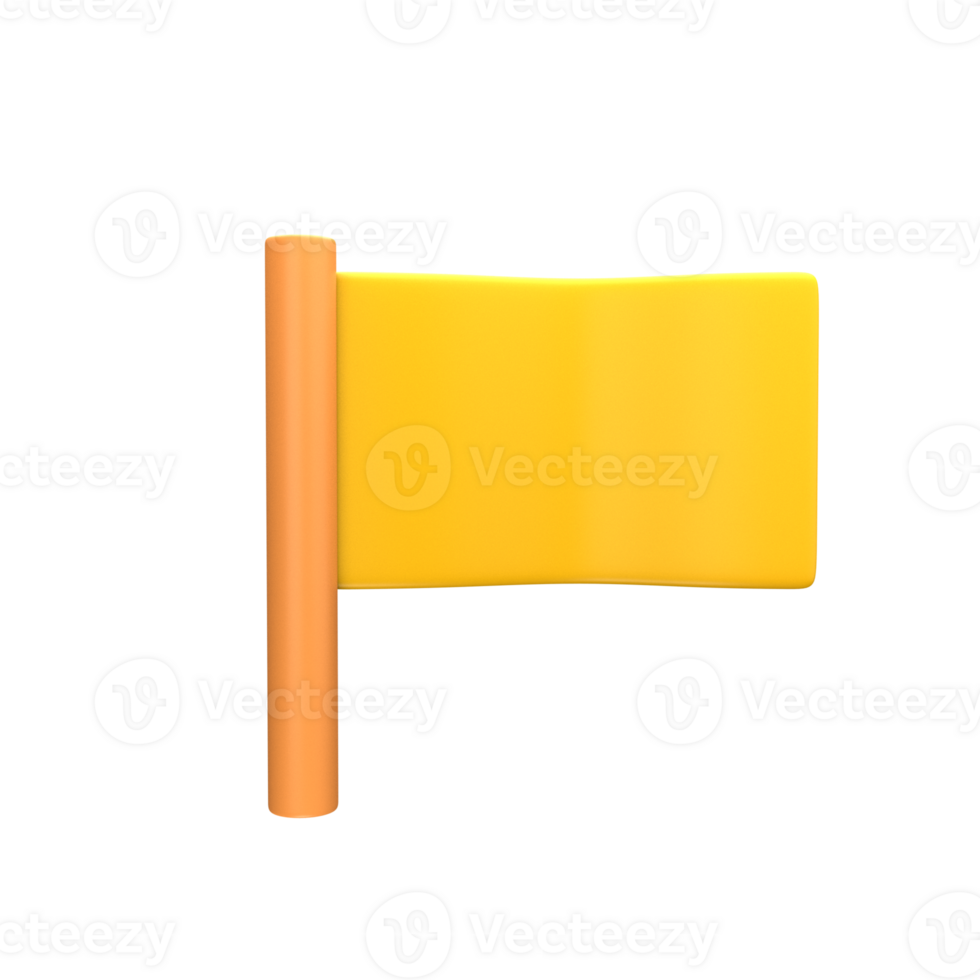 Flag 3D Icon illustration png