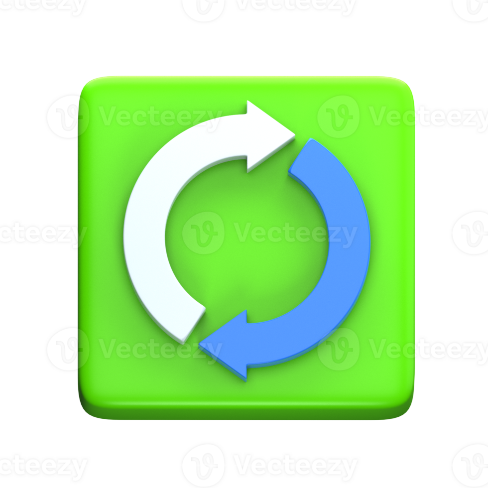 Refresh 3D Icon illustration png