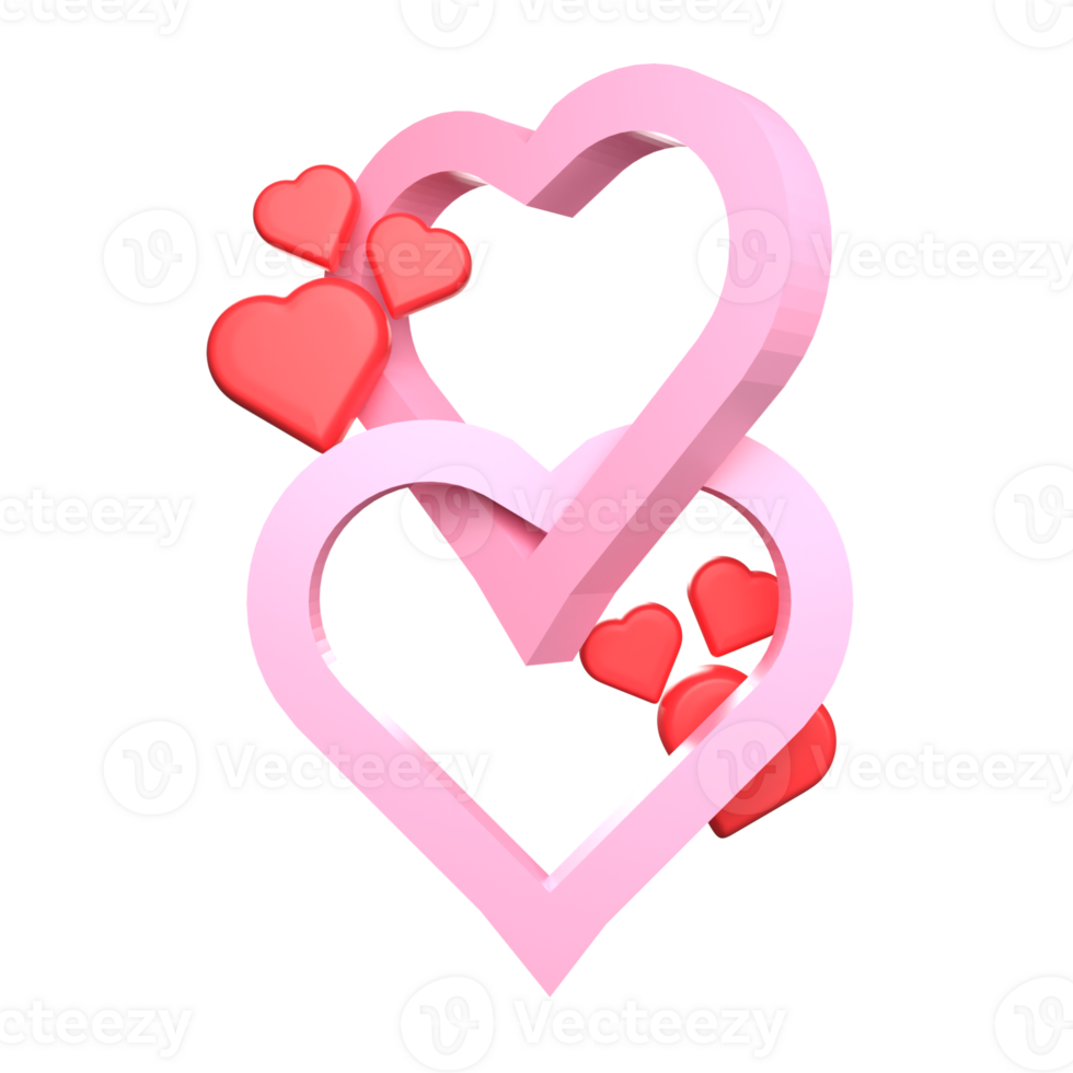 icono de corazón 3d png