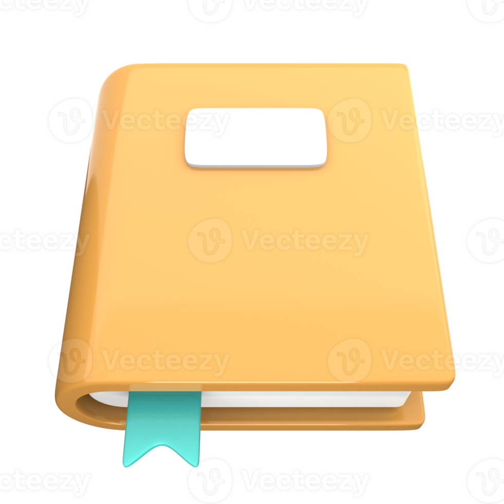 Notebook 3D Icon illustration png