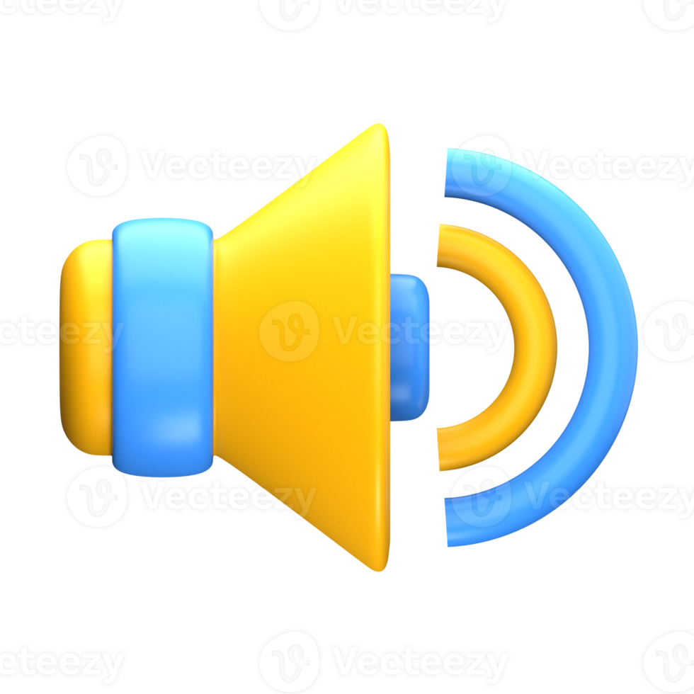 Sound 3D Icon illustration png