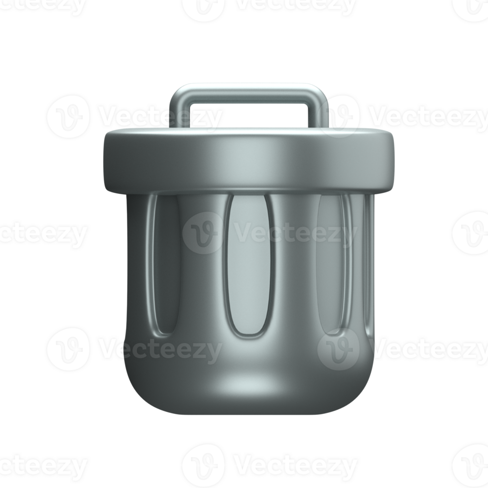 Trash Bin 3D Icon illustration png