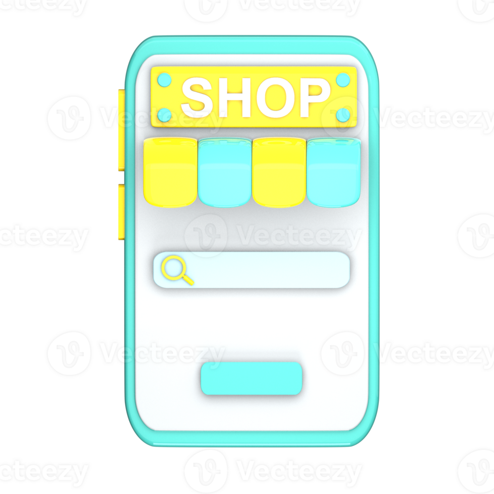Online Shop 3D Icon illustration png