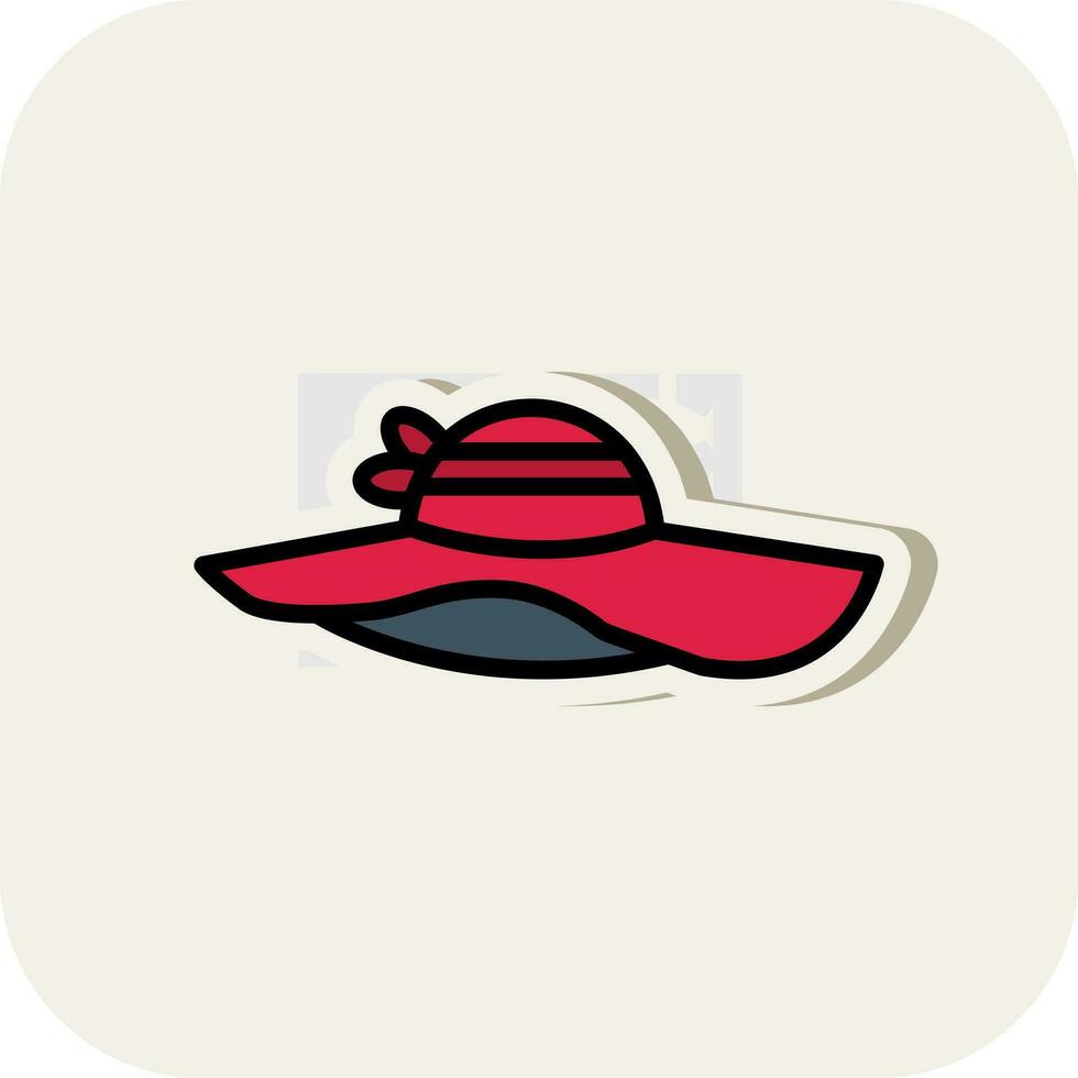 diseño de icono de vector de sombrero de sol