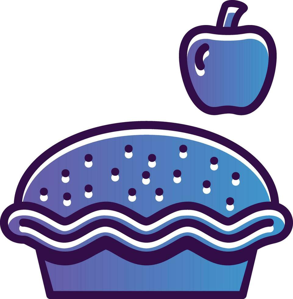 Apple pie Vector Icon Design