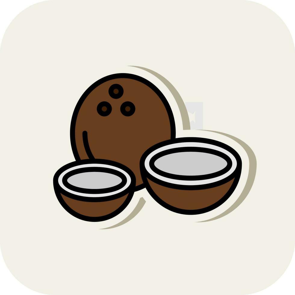 Coconuts Vector Icon Design