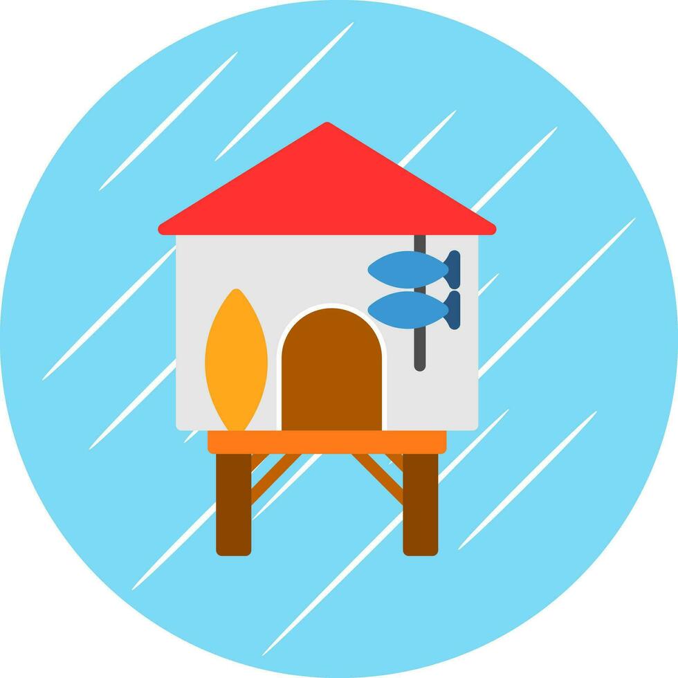 Beach hut Vector Icon Design