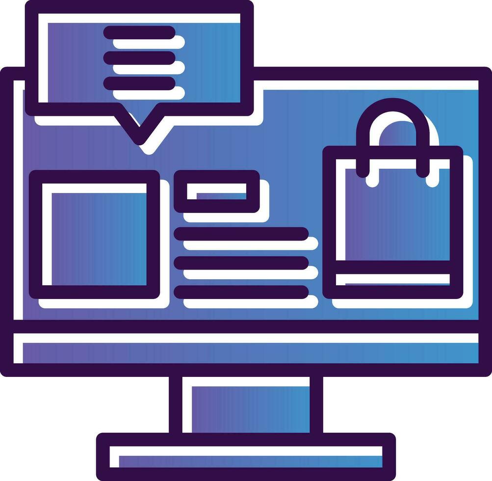Online shopping Vector Icon Design