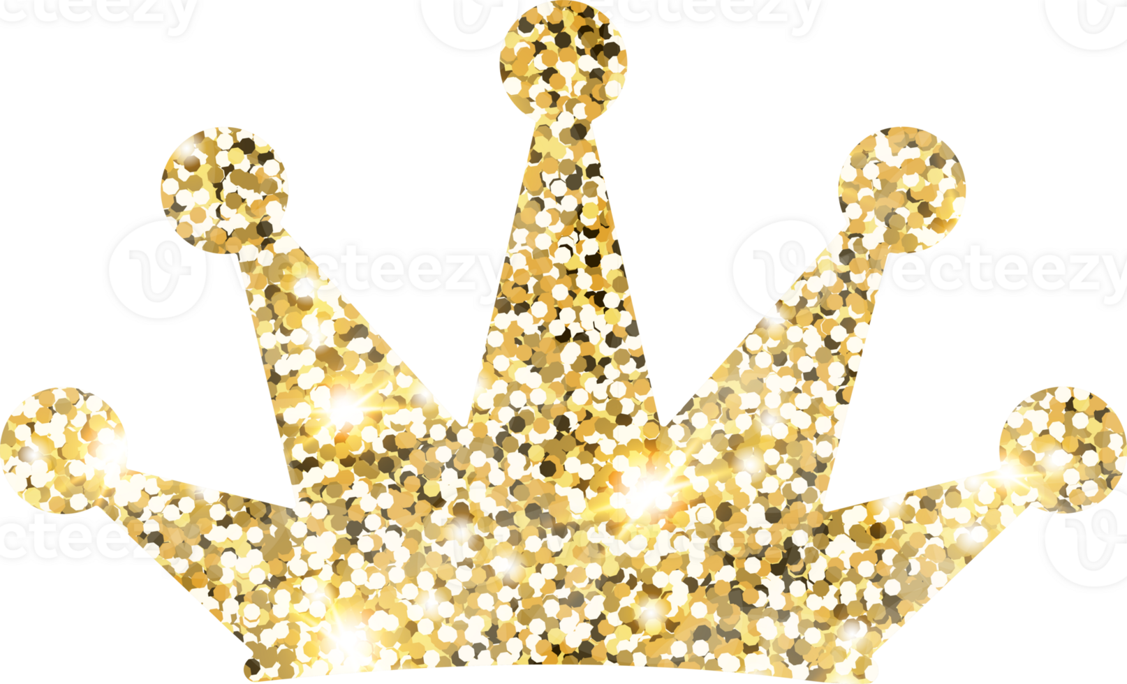 Crown shiny gold glitter shape design element. Golden color dust texture form for holiday decoration, flyer, poster, greeting card, background, wallpaper. Shiny paint form Birthday illustration. png