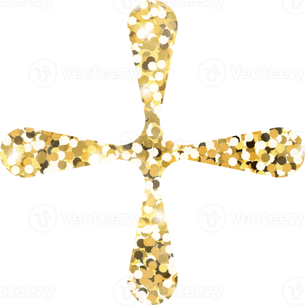 Flower shiny gold glitter shape design element. Golden color dust texture daisy for holiday decoration, flyer, poster, greeting card, background, wallpaper. Shiny paint form Birthday illustration. png